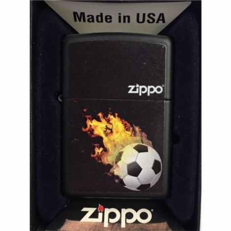 Zapalniczka benzynowa Zippo Logo Football Black Matte - 3